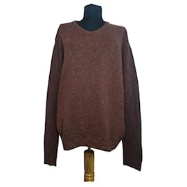 Samsoe & Samsoe Mathis Oversize Pullover V-Ausschnitt braun