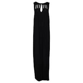 Vestido Maxi Cutout Chloe em Seda Preta - Chloé