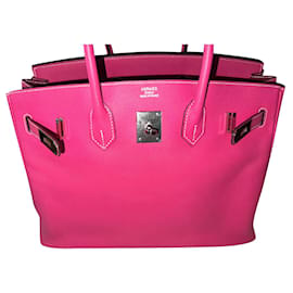 Bolso de mano Hermès Birkin 35 de piel rosa
