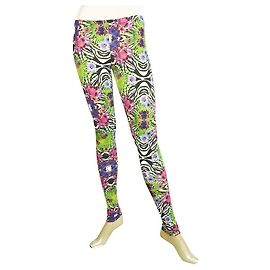 Philipp Plein Leggings florales multicolores Pantalones de viscosa elástica pantalones XS
