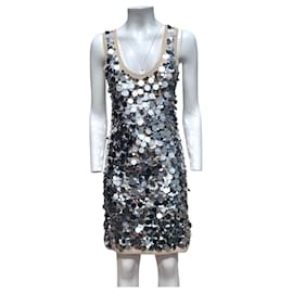 Céline Kleid aus metallischem Kaschmir