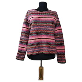 Marc Cain Pullover mehrfarbig aus Wolle und Alpaka