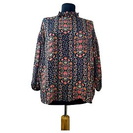 Autre Marque Blusa Hunky Dory floreale plissettata in viscosa