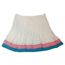 Falda plisada Vanessa Bruno Athe marfil viscosa