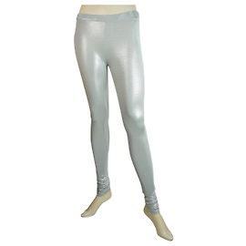 Autre Marque Calças Delphine Murat Sky Blue Glittery Shiny Leggings calças