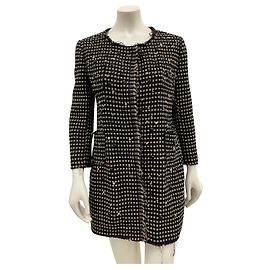 Abrigo de punto Shirtaporter negro con hilo dorado