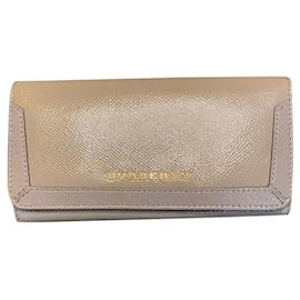 Burberry Two Tone Glossy Leather Wallet