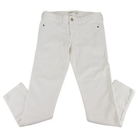 Abercrombie & Fitch pantalones vaqueros ajustados blancos de mezclilla pantalones sz 25