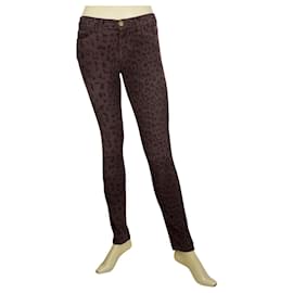 Current Elliott Pantalones de pana de pana para bebé con estampado animal de leopardo morado 24