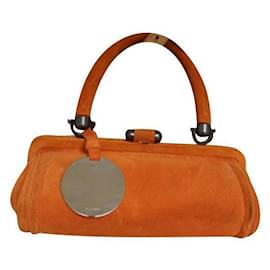 Pochette Givenchy in scamosciato arancione