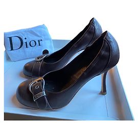 Christian Dior Pumps aus Kalbsleder Schokoladenbraun 9cm