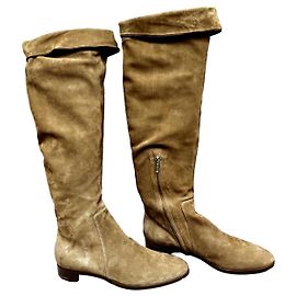 Botas Sergio Rossi de ante color camel