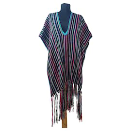 Miguelina Poncho mehrfarbig gestreift - Autre Marque
