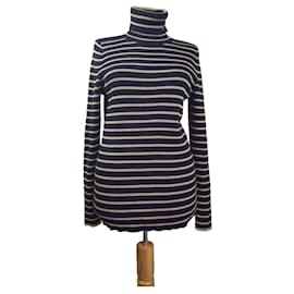 Ralph Lauren Polo Pullover Schwarz und Gold Gestreift