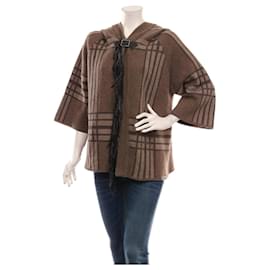 Liu.Jo Strickjacke mit Kapuze Braun Beige Wolle