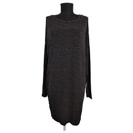 Vestido Ganni de lunares negro de viscosa