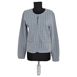 Rich & Royal Strickjacke Blau Weiß Silber - Autre Marque