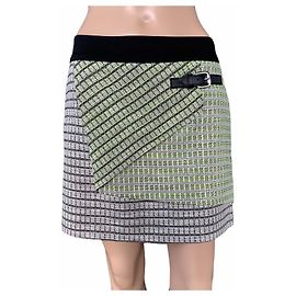 Falda Karen Millen de algodón negra y verde Talla M