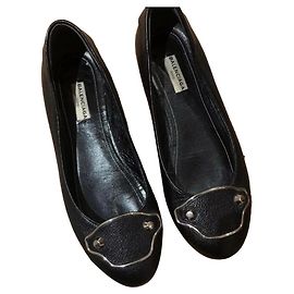 Balenciaga Giant Ballerinas Schwarz Ziegenleder