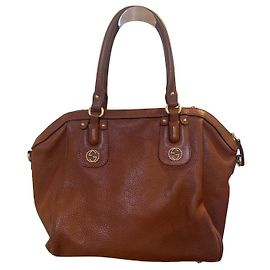 Borsa a mano Gucci in pelle marrone chiaro