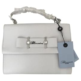 Borsa a tracolla Blumarine in pelle bianca
