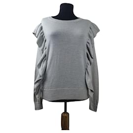 Club Monaco grauer Wollpullover M