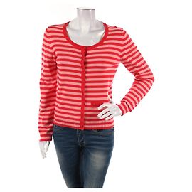 Cardigan Turnover Rosa Rosso Cotone Lycra M
