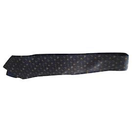 Hermès Seidenkrawatte Dunkelblau
