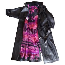 Vintage Gianni Versace (Limitierte Sammlung) Oversize-Mantel aus echtem Leder