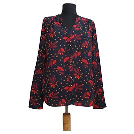 Autre Marque Camicia a fiori King Louie Izzy Top Carioca blu scuro multicolore