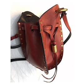 Isabel Marant Borsa a Tracolla in Pelle Rosso Scuro
