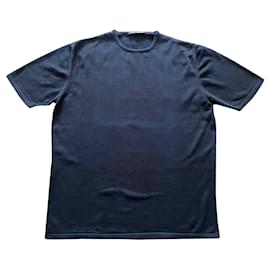Schwarzer Baumwollpullover Kurze Ärmel Adolfo Dominguez T. XL