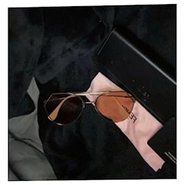 Fendi Eyeline Sonnenbrille Rosa Gold Metall
