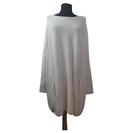 Cathrine Hammel Oversize Poncho aus Merinowolle Beige - Autre Marque