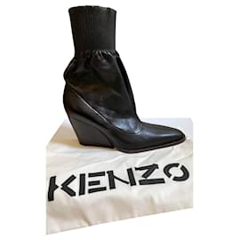 Stivaletti Kenzo Billow Low Top in pelle nera 38