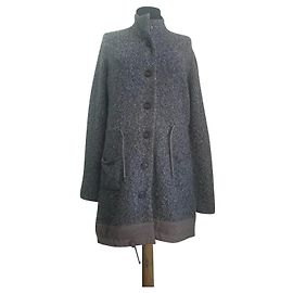 Fabiana Filippi Strickjacke Grau Wolle Mohair Angora