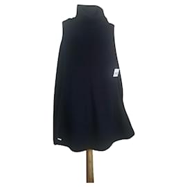 Ralph Lauren Poncho Schwarz Wolle
