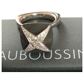 Mauboussin String Star Ring Weißgold Ebenholz und Diamanten
