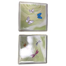 Van Cleef & Arpels Porcelain Butterfly Tidy Tray Green