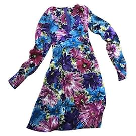 Les Petites Seidenkleid Mehrfarbig