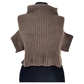 Brunello Cucinelli Kurzer Kaschmirpullover Braun
