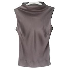 Blusa in seta Zara Taupe