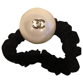 Scrunchie Chanel Perle Nero