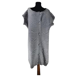 Day Birger & Mikkelsen Lange Strickjacke Grau Mohair Wolle