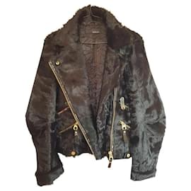 Rizal Black Pony-style Calfskin Coat