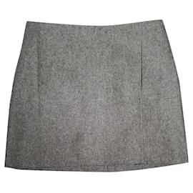 Falda Cos de lana y poliamida gris