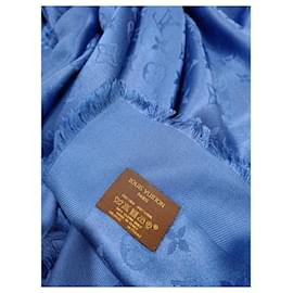 Sciarpa blu royal con monogramma classico Louis Vuitton