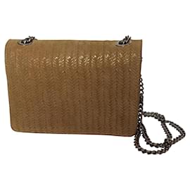 Mika Sarolea Handtasche aus geflochtenem goldenem Leder