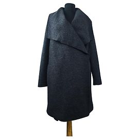 Cappotto Cardigan IQ + Berlin in Lana Grigio Scuro