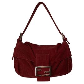 Fendi Baguette Rossa in Tessuto